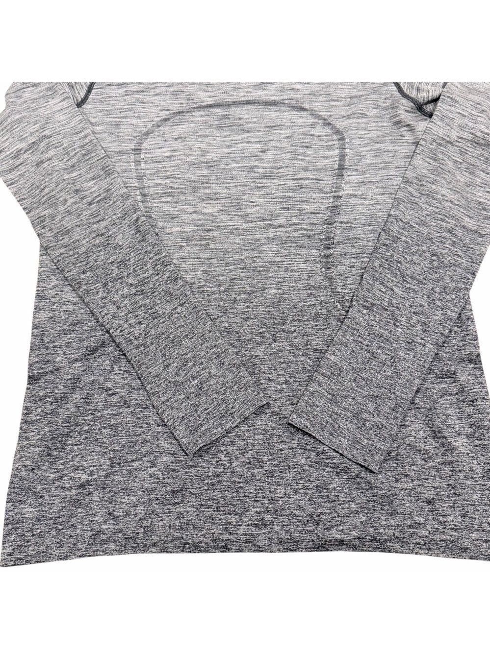 Lululemon Swiftly Tech Long Sleeve Crew Grey Ombre Size 12 - Picture 3 of 8